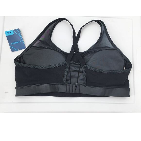 New NWT Brooks Fast Forward Crossback Black Sports Bra Size XXL - Picture 6 of 9